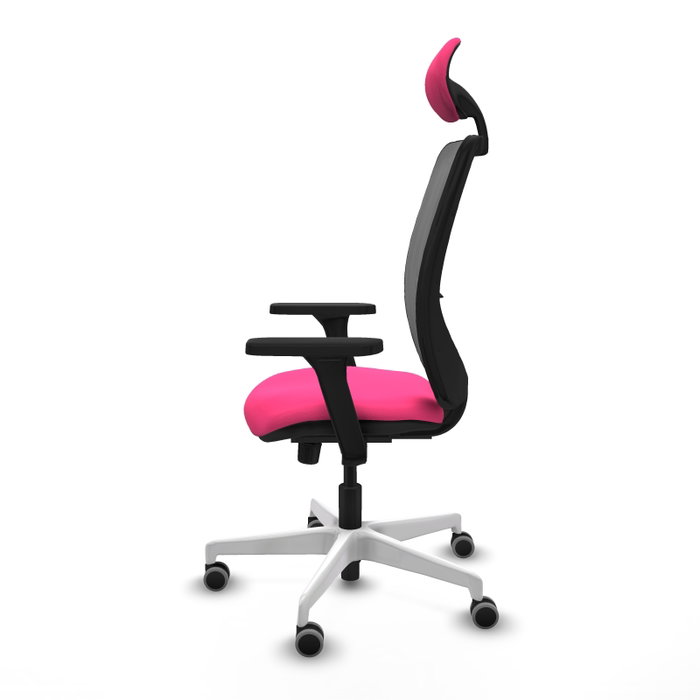 PIQUERAS Y CRESPO Silla de oficina Zulema Rosa y Gris con mecanismo Sincro PIQUERAS Y CRESPO Silla de oficina Zulema Rosa y Gris con mecanismo Sincro