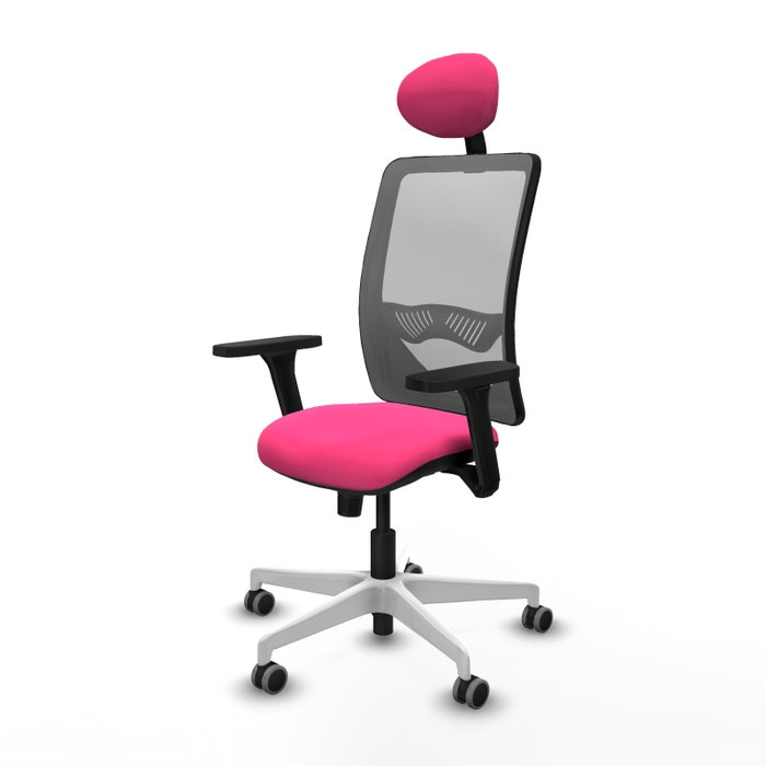 PIQUERAS Y CRESPO Silla de oficina Zulema Rosa y Gris con mecanismo Sincro PIQUERAS Y CRESPO Silla de oficina Zulema Rosa y Gris con mecanismo Sincro