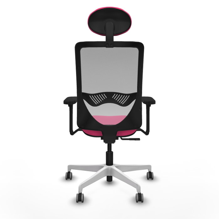 PIQUERAS Y CRESPO Silla de oficina Zulema Rosa y Gris con mecanismo Sincro PIQUERAS Y CRESPO Silla de oficina Zulema Rosa y Gris con mecanismo Sincro
