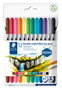 STAEDTLER 3200 Design Journey Rotuladores Doble Punta Colores Neón Surtidos, Estuche de 12 unidades