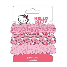 Cerdá Accesorios Pelo Coletero de Tela 3 Piezas Hello Kitty 8.9 x 13.5 x 0.1 cm FUCHSIA