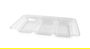 Algon Bandeja Ps 3 Departamentos Transparente Rectangular 36.2 x 23 x 3.6 cm (18 Unidades)