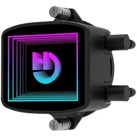 Hiditec LQ240 Sistema de Refrigeración Líquida con 2 Ventiladores ARGB 120mm PWM Control FDB Base Cobre y Tubos Teflón Negro