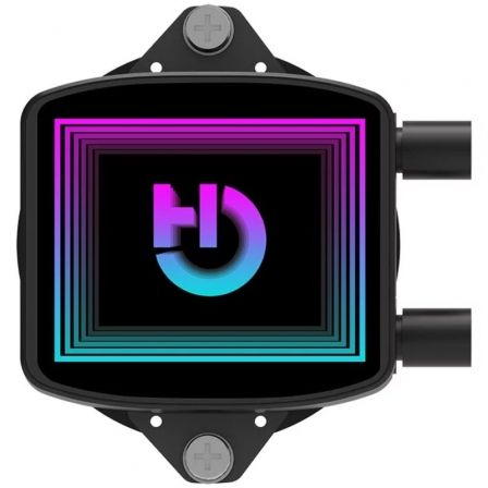 Hiditec LQ240 Sistema de Refrigeración Líquida con 2 Ventiladores ARGB 120mm PWM Control FDB Base Cobre y Tubos Teflón Negro