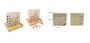 DKD Home Decor Juego de Mesa Set 43 Madera Azul y Naranja Surtido 2 piezas de 24