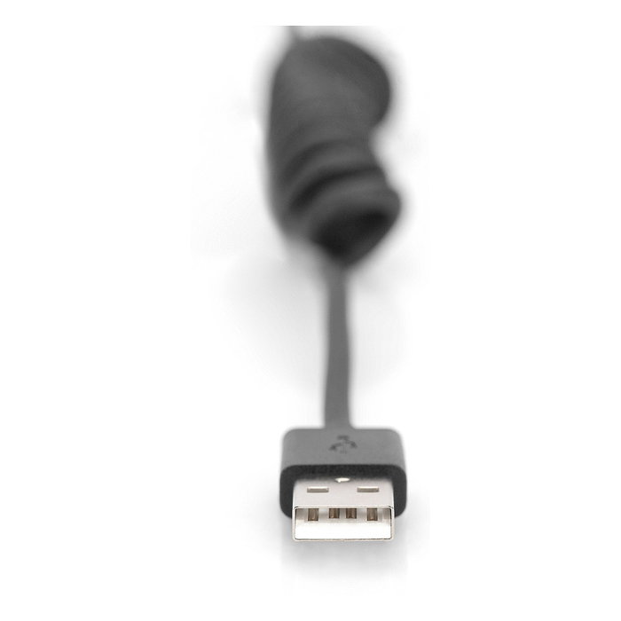 Digitus Cable en espiral USB-A a USB-C 1 m AK-300430-006-S