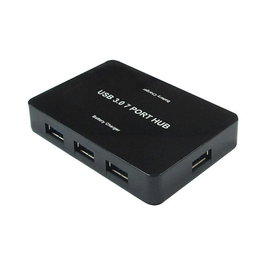 VALUE 14.99.5047 Hub USB 3.2 Gen 1 Desktop, 7 Puertos Tipo-A, Velocidad 5 Gbps, Con Fuente de Alimentación y Cable USB