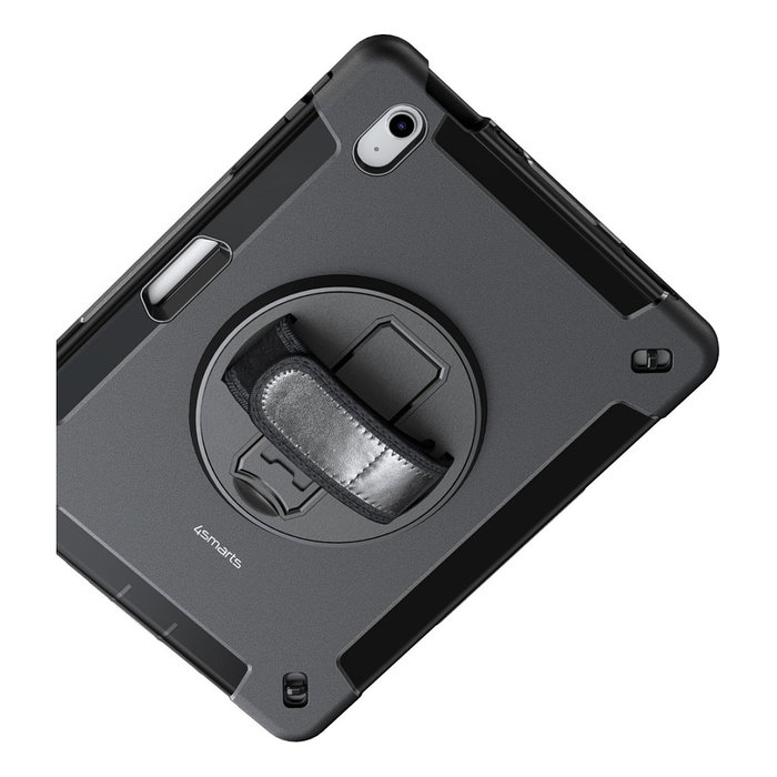 4smarts Funda Rugged Case Grip para Apple iPad 10.9 Pulgadas 10ª Generación (2022) - Resistente a Golpes con Pulsera - Negro