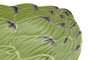 DKD Home Decor Set de 4 Platos de Gres Alcachofa Verde, 26,5x22x3 cm