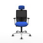 PIQUERAS Y CRESPO Silla de oficina Yunquera Azul con mecanismo Sincro/Traslack