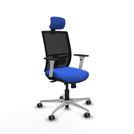 PIQUERAS Y CRESPO Silla de oficina Yunquera Azul con mecanismo Sincro/Traslack