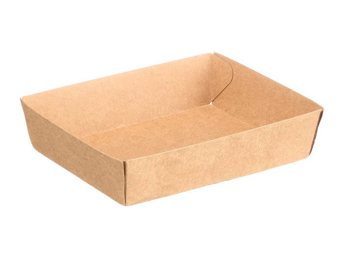 Kinvara Set 15 Bandejas Servicio Kraft Pequeñas Marrón 23.5 x 18 x 8.8 cm Papel (Set de 24)