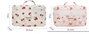 DKD Home Decor Surtido de 2 Neceseres de Poliéster Blanco y Rojo 25,5x17x17 cm