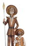 DKD Home Decor Figura de Resina Quijote Marrón