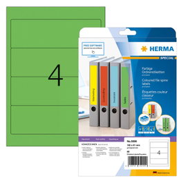 HERMA Etiquetas para archivadores 61,0 x 192,0 mm verde