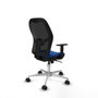 PIQUERAS Y CRESPO Silla de oficina Jorquera con mecanismo Sincro, Azul y Negro