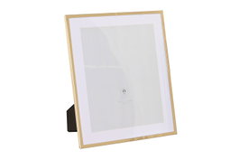 DKD Home Decor Marco de Fotos 20x25 Acero y Cristal Dorado