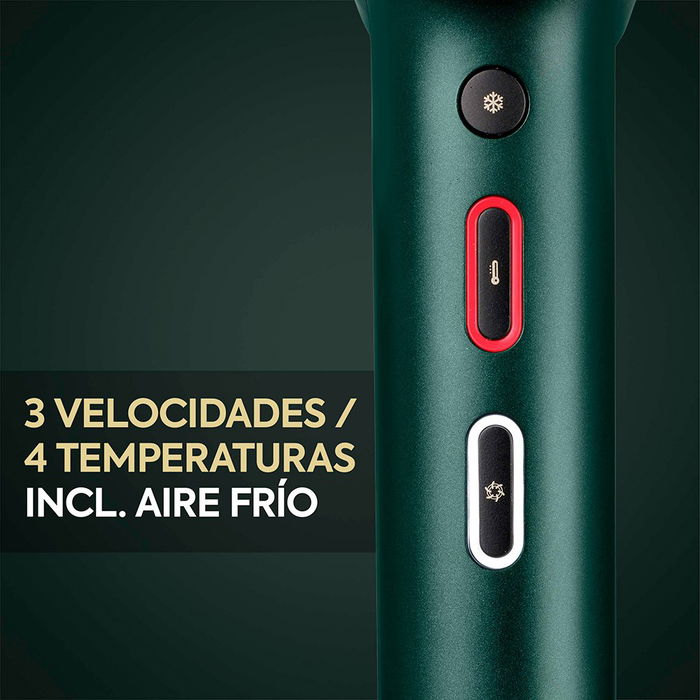 Babyliss Secador de Pelo Profesional Air Power Pro 1600W, Tecnología Iónica, 3 Velocidades, 4 Temperaturas, 70 dB, Incluye 2 Boquillas y Difusor, 200 km/h