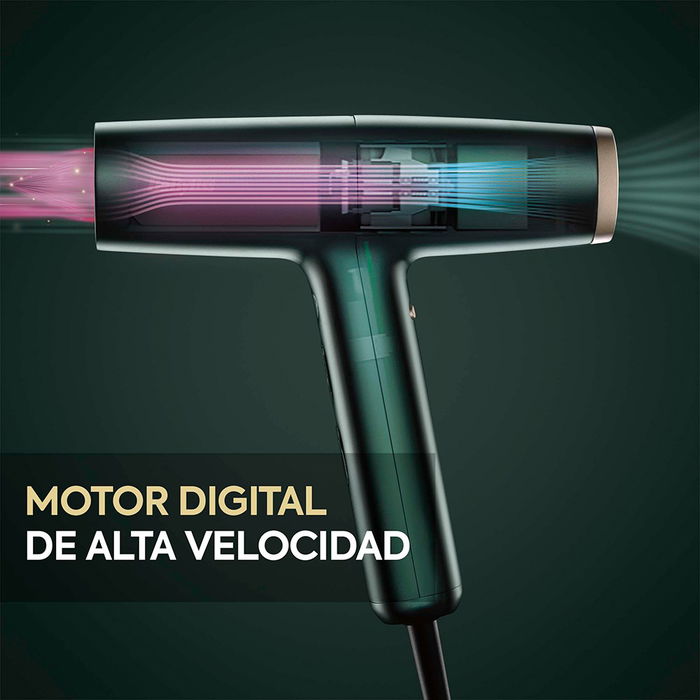 Babyliss Secador de Pelo Profesional Air Power Pro 1600W, Tecnología Iónica, 3 Velocidades, 4 Temperaturas, 70 dB, Incluye 2 Boquillas y Difusor, 200 km/h