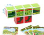KioKids Puzzle Magnético de Actividades con 6 Cubos y Tarjetas para Crear Animales