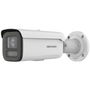Hikvision Cámara IP Bullet 8MP 4K Smart Hybrid Light ColorVu 2.8-12mm WDR IK10 IP67 PoE Audio Alarma 60m