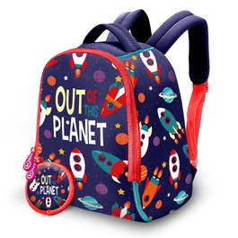 KIDS LICENSING Mochila Neopreno Out Planet con Monedero 25cm