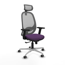 PIQUERAS Y CRESPO Silla de oficina Cilanco con mecanismo Sincro, Morado y Gris