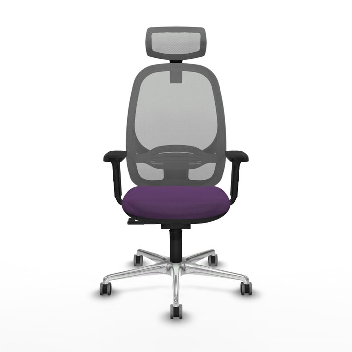 PIQUERAS Y CRESPO Silla de oficina Cilanco con mecanismo Sincro, Morado y Gris