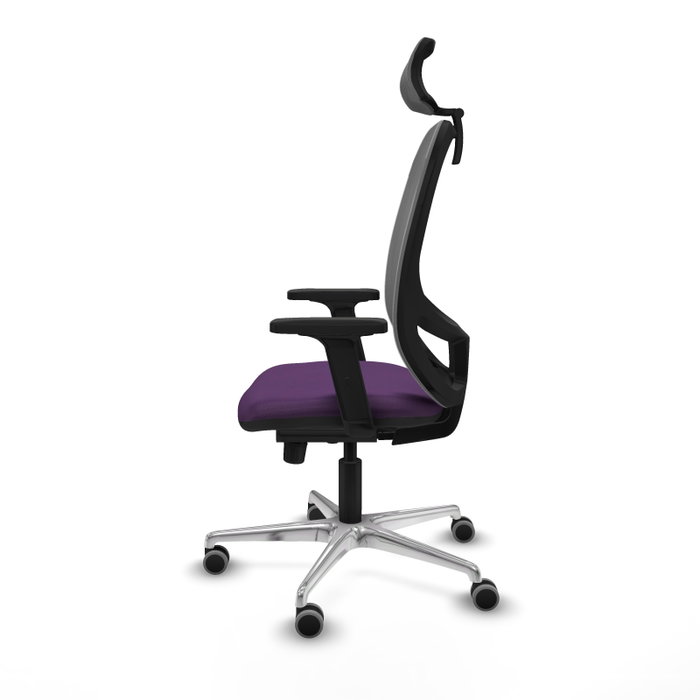 PIQUERAS Y CRESPO Silla de oficina Cilanco con mecanismo Sincro, Morado y Gris