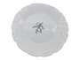 DKD Home Decor Juego de 6 Platos de Vidrio Opal Olivo Blanco y Negro