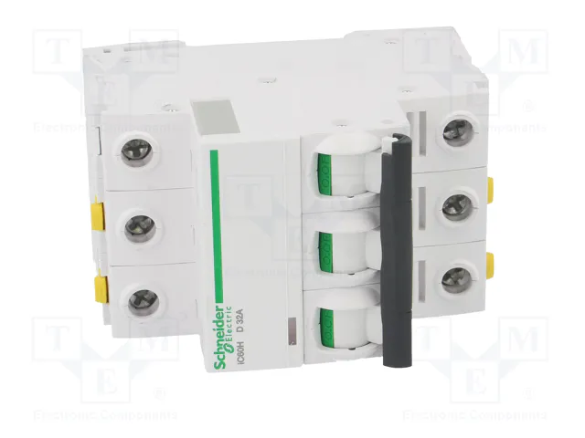 SCHNEIDER ELECTRIC Interruptor magnetotérmico iC60H 32A 3P Caract D SCHNEIDER ELECTRIC Interruptor magnetotérmico iC60H 32A 3P Caract D