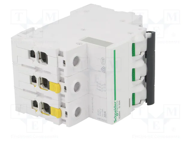 SCHNEIDER ELECTRIC Interruptor magnetotérmico iC60H 32A 3P Caract D SCHNEIDER ELECTRIC Interruptor magnetotérmico iC60H 32A 3P Caract D