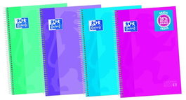 Bloc Oxford School Eu.Book 5 Micro.Tapa Extra A4+ 120H Cuadric.5X5 90G Surtido (Col. Tendencia) (50% Hjs Gratis) (Set de 5)