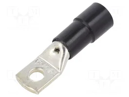 BM GROUP Terminal de anillo tubular aislado M8 negro para 1/0 AWG