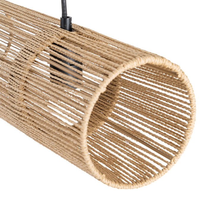 Lámpara Techo Crema Cuerda de Papel 100,50 X 13,50 cm Lámpara Techo Crema Cuerda de Papel 100,50 X 13,50 cm