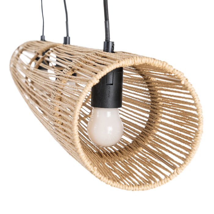 Lámpara Techo Crema Cuerda de Papel 100,50 X 13,50 cm Lámpara Techo Crema Cuerda de Papel 100,50 X 13,50 cm