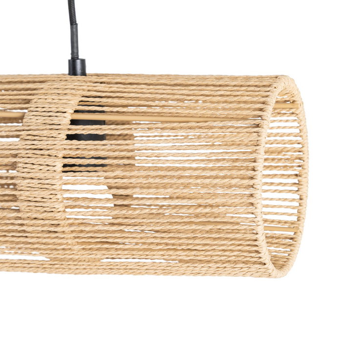 Lámpara Techo Crema Cuerda de Papel 100,50 X 13,50 cm Lámpara Techo Crema Cuerda de Papel 100,50 X 13,50 cm