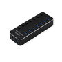 ROLINE 14.02.5057 Hub USB 3.2 Gen 1 para Notebook, 7 Puertos USB 3.0 Tipo A Individuales, 5120 Mbit/s, Aluminio Negro