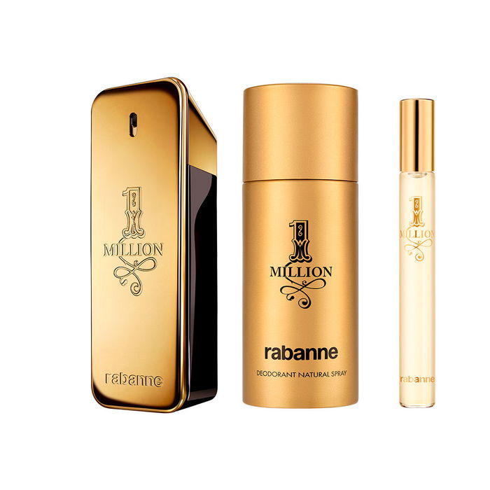 Rabanne 1 MILLION ESTUCHE 3 pz Eau de Toilette 100 ml + Desodorante 150 ml + Eau de Toilette 10 ml