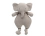 KioKids Cotton Friends - Peluche Elefante de Algodón 100% Sin Plásticos, Juguete Ecológico para Bebés +2 Meses, Color Gris