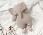 KioKids Cotton Friends - Peluche Elefante de Algodón 100% Sin Plásticos, Juguete Ecológico para Bebés +2 Meses, Color Gris