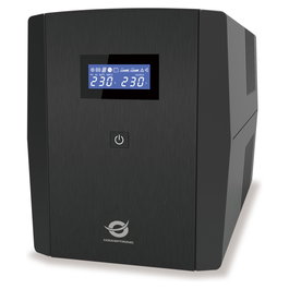 Conceptronic ZEUS03G SAI UPS Interactiva 1200VA 720W 4 Tomas UK AVR USB RJ45 con Batería Plomo-ácido LCD Negro