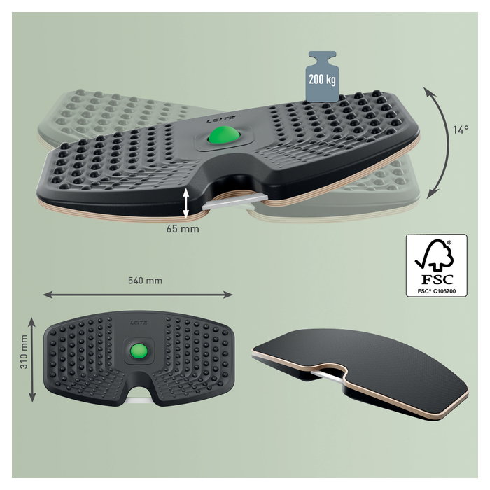Leitz Balance Board Ergo Gris Oscuro