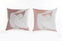 DKD Home Decor Cojin Scandi Lila Blanco 5 x 45 x 45 cm (4 Unidades)