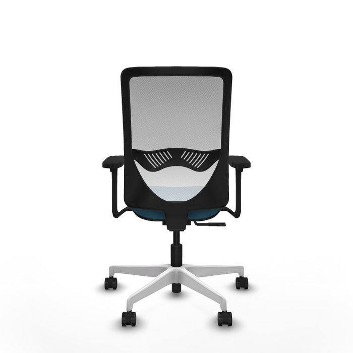 PIQUERAS Y CRESPO Silla de oficina Zulema con mecanismo Sincro, Verde petróleo y Blanco PIQUERAS Y CRESPO Silla de oficina Zulema con mecanismo Sincro, Verde petróleo y Blanco