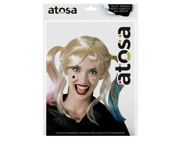 Peluca Rubia Con Coletas Para Disfraces Escolares O Anime 140 gr