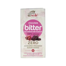 CHOCOLATES SOLE Chocolate Negro 72% Con Avellana Y Stevia 10 unidades