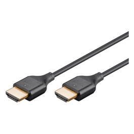 Goobay Cable Slim High-Speed-HDMI con Ethernet, 4K @ 60Hz, 2 metros, negro