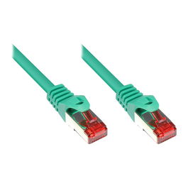 GoodConnections Cable de Red Patch Cord CAT6 S/FTP PiMF 1.0 m, Verde - Para Alta Velocidad y Blindaje