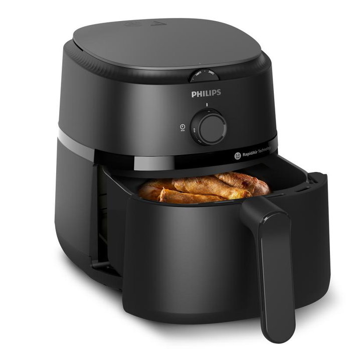 Philips NA120/00 Airfryer XL - Freidora de Aire sin Aceite, 4.2L, Color Negro